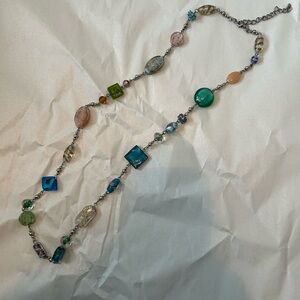 Premier Designs Blue and Green Beaded Necklace Vibrant‎ Jewelry